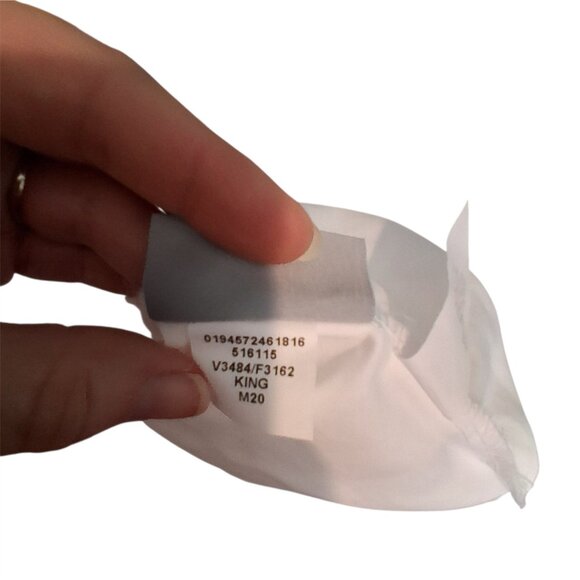 Lands End duvet cover King Supima Cotton white blue embroidered - Picture 4 of 7